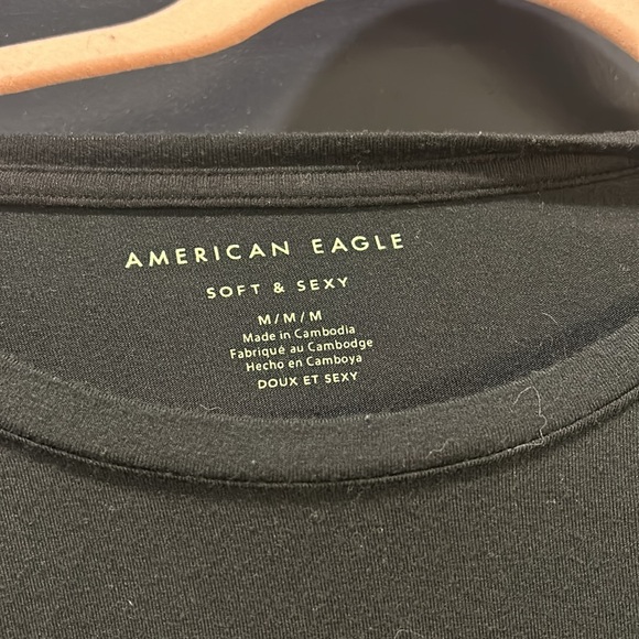 American eagle soft and sexy open back cropped shirt - Picture 3 of 3